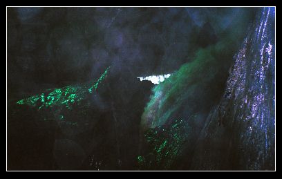 В мокрой темноте пещер светятся микроорганизмы. (c) 2001, Galina Smirnova
